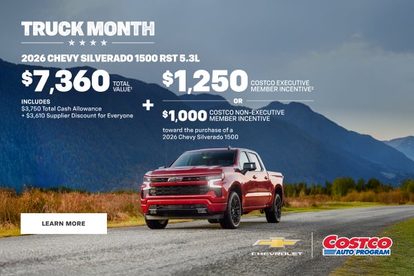 Chevy Silverado 1500 RST 5.3L 2026. VALOR TOTAL: 7360 $. Incluye 3750 $ de descuento total en efectivo + 3...